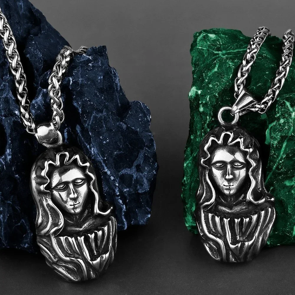 ❤️Virgin Mary Stainless Steel Unisex Pendant Necklace, GP1231473